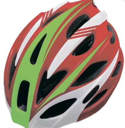 Шлем велосипедный Cigna WT-016 (красный/зелёный/белый, 57-61см)
